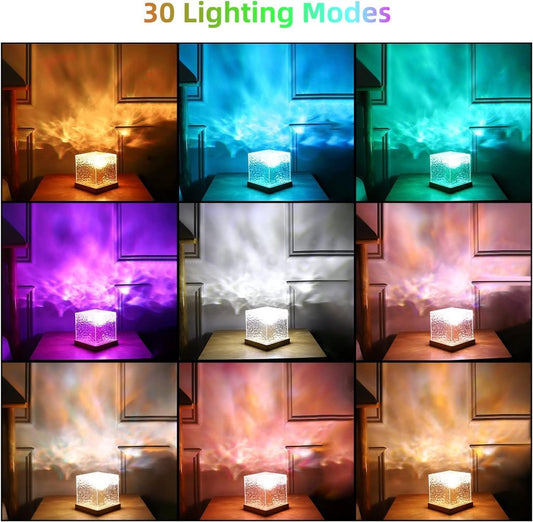 Warm Ocean Wave Water Night Light Projector 3D